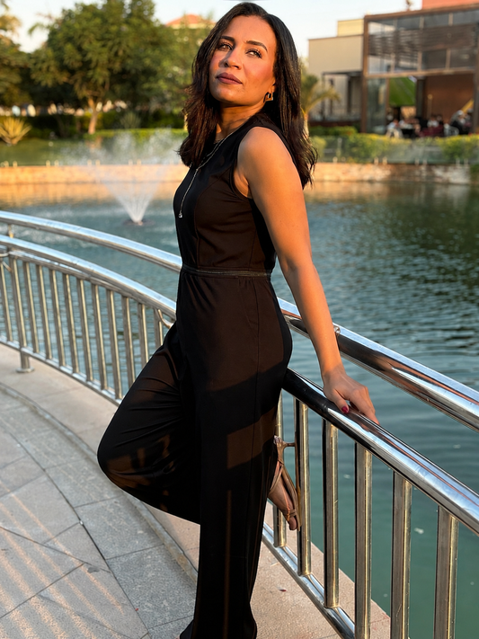 The OG Zipsuit — Sleeveless Jumpsuit in Black