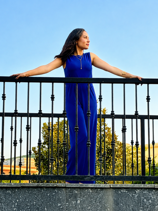 The OG Zipsuit — Sleeveless Jumpsuit in Royal Blue